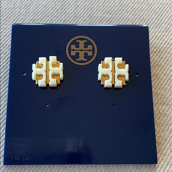 Tory Burch Jewelry - NWT Tory Burch Large Logo Enamel Studs